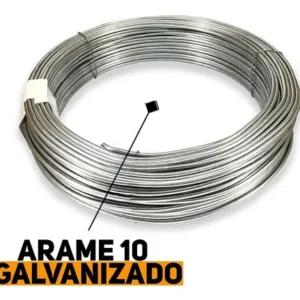 Arame 10MM Galvanizado 1KL Rolo 10m Resistente À Oxidação